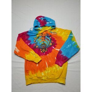 Bassnectar Hoodie Size Medium Rainbow Tie Dye Butterfly Mushroom Trippy Hippie